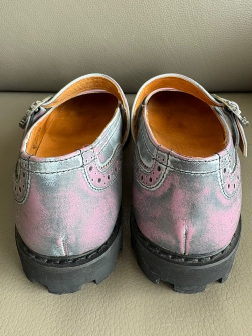 JOHN FLUEVOG Women's sz 10 leather 7th Heaven Angel Brogues Mary Janes - Picture 11 of 16